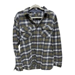 Jach's MFG Heritage Heavy Weight Plaid Flannel Men's Large Green Plaid